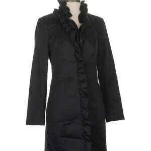 WHBM Women's Coat Ruffle Dressy Satin Coat Sz 02